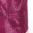 thumbnail image 7 of Zaldita Mens Sparkly Sequins V-Neck Vest Button Down Hipster Dress Suit Nightclub Party Waistcoat Hot Pink XXL, 7 of 7