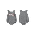 thumbnail image 2 of BemeyourBBs Baby Boy Plaid Romper Summer Round Neck Sleeveless Jumpsuits, 2 of 9