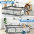 thumbnail image 7 of babyeap Baby Playpen,71*50 Inch Extra Large Baby Playards for Babies and Toddlers,Fence Baby Play Yards for Indoor & Outdoor with Breathable Mesh,Dark Gray, 7 of 7