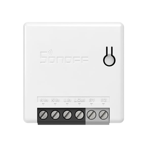 Amdohai 1PCS MINIR2 Itead DIY 2-Voies WiFi Smart Switch Petit Interrupteur de Lumière Corporelle Minuterie Support SPDT/Rocker Télécommande via eWeLink APP Support Assistant