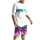 thumbnail image 1 of Mangas de Mano para Hombres, Impresión Hawaiana Suelta Casual, Pantalones Cortos Deportivos de Cintura Elástica Y Set de Blusa, 1 of 5