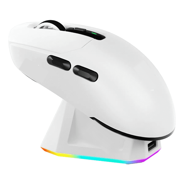 "Ratón Inalámbrico Sm820 Con Base De Carga Paw3311 Belug Blanco "