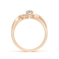 thumbnail image 2 of Angara Natural Diamond Three Stone Engagement Ring in 14K Rose Gold for Women (Size-4.4mm) | April Birthstone Jewelry (Ring Size - 10), 2 of 12