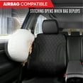 thumbnail image 5 of Motor Trend Leather Seat Covers For Trucks, Cars, & SUV - Front Black Car Seat Cover Set - Universal Fit For Most Automotive Seats - Forros Para Asientos De Carro - CarSeat Covers Accessories, 5 of 10