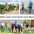 thumbnail image 5 of STONCEL 20 Pairs Round Shoelaces Assorted Colored 5mm Width Shoe Laces Strings for Sneakers Boots Skateboard Hiking Athletic Sport Shoes, 5 of 9