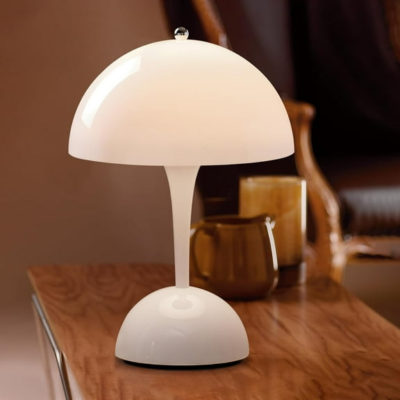 Mushroom Lamp, Touch Bedside Lamp Dimmable Nightstand Light for Bedroom Living Room, White
