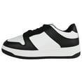 thumbnail image 2 of Top Moda Shoes Women Fashion Sneakers Two Tone Lace Up Sporty Design MONTANA-3 Black / White 8.5, 2 of 5