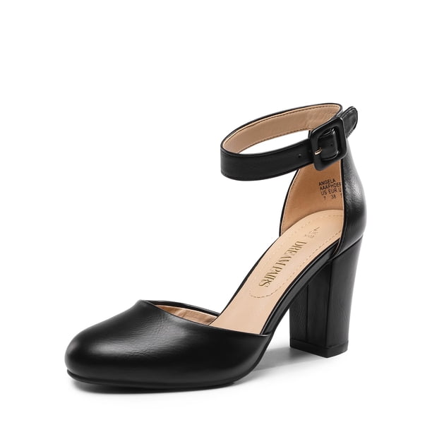 Zapatos de Tacón para Mujer DREAM PAIRS Angela Negro con Tacones de 8.5 cm