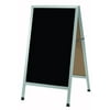 AARCO A-Frame Sidewalk Board Features a Black Acrylic Board and Clear Satin Anodized Aluminum Frame - 42"Hx24"W