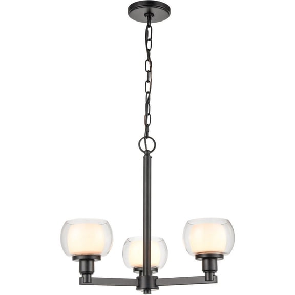 330-3CR-BK-CLW Innovations Lighting Cairo - 3 Light Pendant In Contemporary Style-12.63 Inches Tall and 19.63 Inches Wide-Matte Black Finish-Halogen