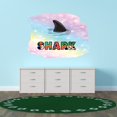 thumbnail image 1 of Animal Wall Decals for Care Taker Daycare - Shark's Fin Shark DIY & Creativity Boy Girl Bedroom Wall Sticker - Size: 40 In x 28 In, 1 of 5