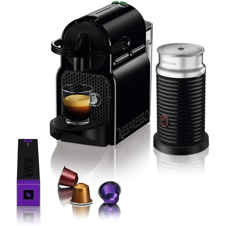 Inissia Espresso Machine by De'Longhi with Milk Frother, 24 ounces, Black
