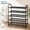 Black, variant on Simple Trending 5-Tier Stackable Expandable Shoe Rack Organizer Shelf, Black