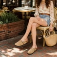 thumbnail image 2 of Ecetana Womens Suede Mules Cork Footbed Sandals Casual Slip On Clogs with Adjustable Belt Buckle, 2 of 7