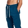thumbnail image 3 of ProGo USA Men's Joggers Sweatpants Basic Fleece Marled Jogger Pant Elastic Waist (Midnight, Large), 3 of 6