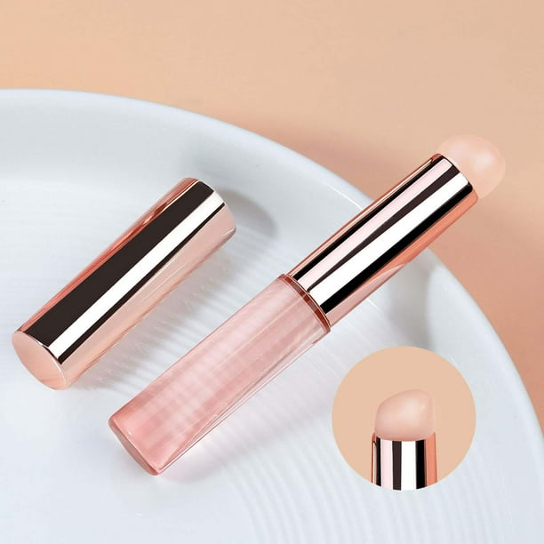 Brocha reutilizable para uñas con punta suave para uñas de gel, manicura francesa, brillo de labios, sombra de ojos, corrector - Pincel de mango de aluminio portátil y fácil de limpiar para polvo de