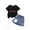Black, variant on Kid Girls Skirt Set Short Sleeve T-Shirt and Ruffle Denim Skirt Summer Casual 2 Piece Outfit Size 2-7