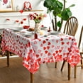 thumbnail image 3 of Valentine''s Day Tablecloth 60×84 Inch, Red Love Hearts Washable Table Cover for Party Picnic Dinner Decor, 3 of 6