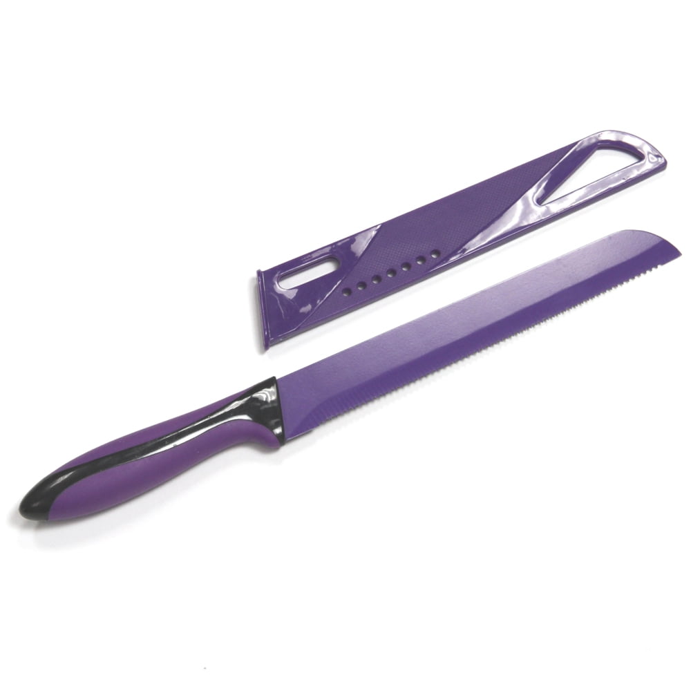 Chef Craft 8 In. Bread Knife with Sheath, Purple by Chef Craft