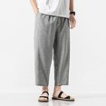 thumbnail image 2 of PEASKJP Men's Shorts Quick Dry Cotton Drawstring Summer Beach Stretch Golf Shorts with Pockets,Gray XXL, 2 of 5