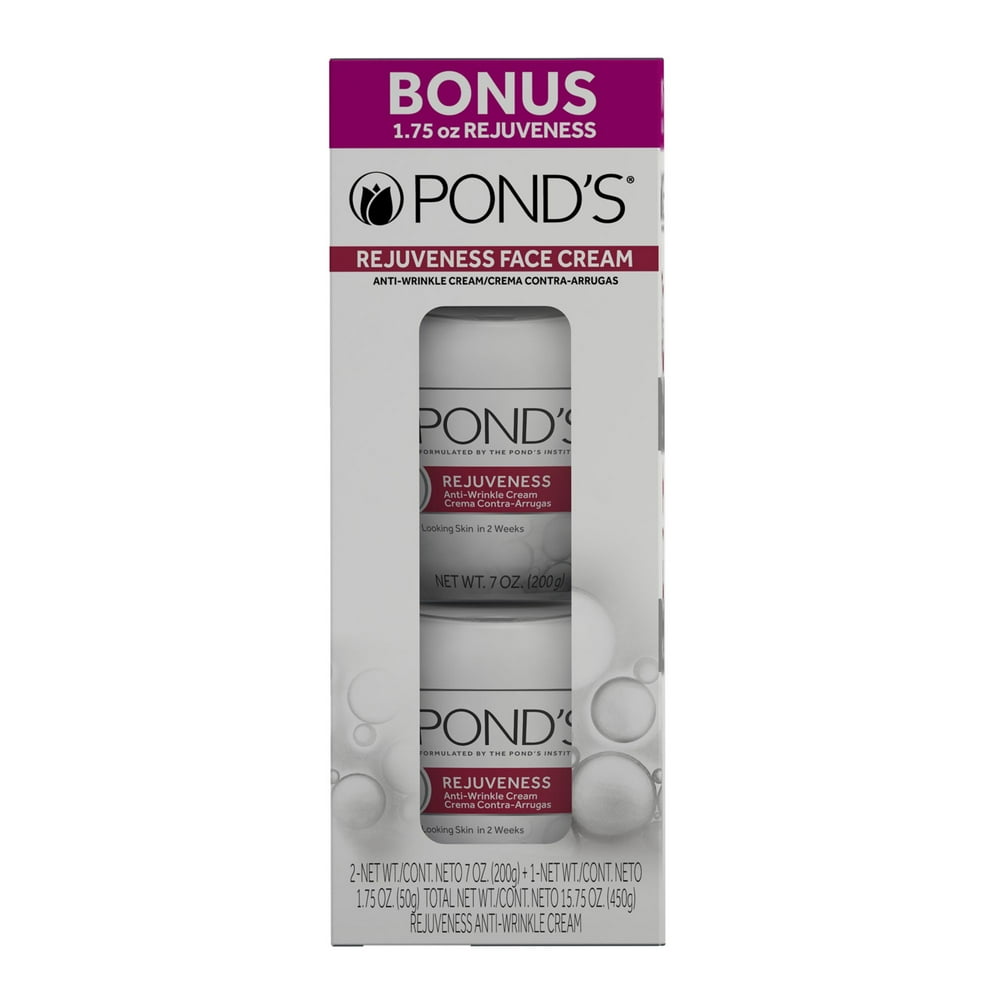 Ponds Rejuveness Anti Wrinkle Cream 2 pack 7 ounces with 1.75 ounces