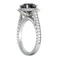 thumbnail image 3 of 2.60 CTW 14K White Gold Black Diamond Ring with Diamonds Halo Filigree With Accents, 3 of 5