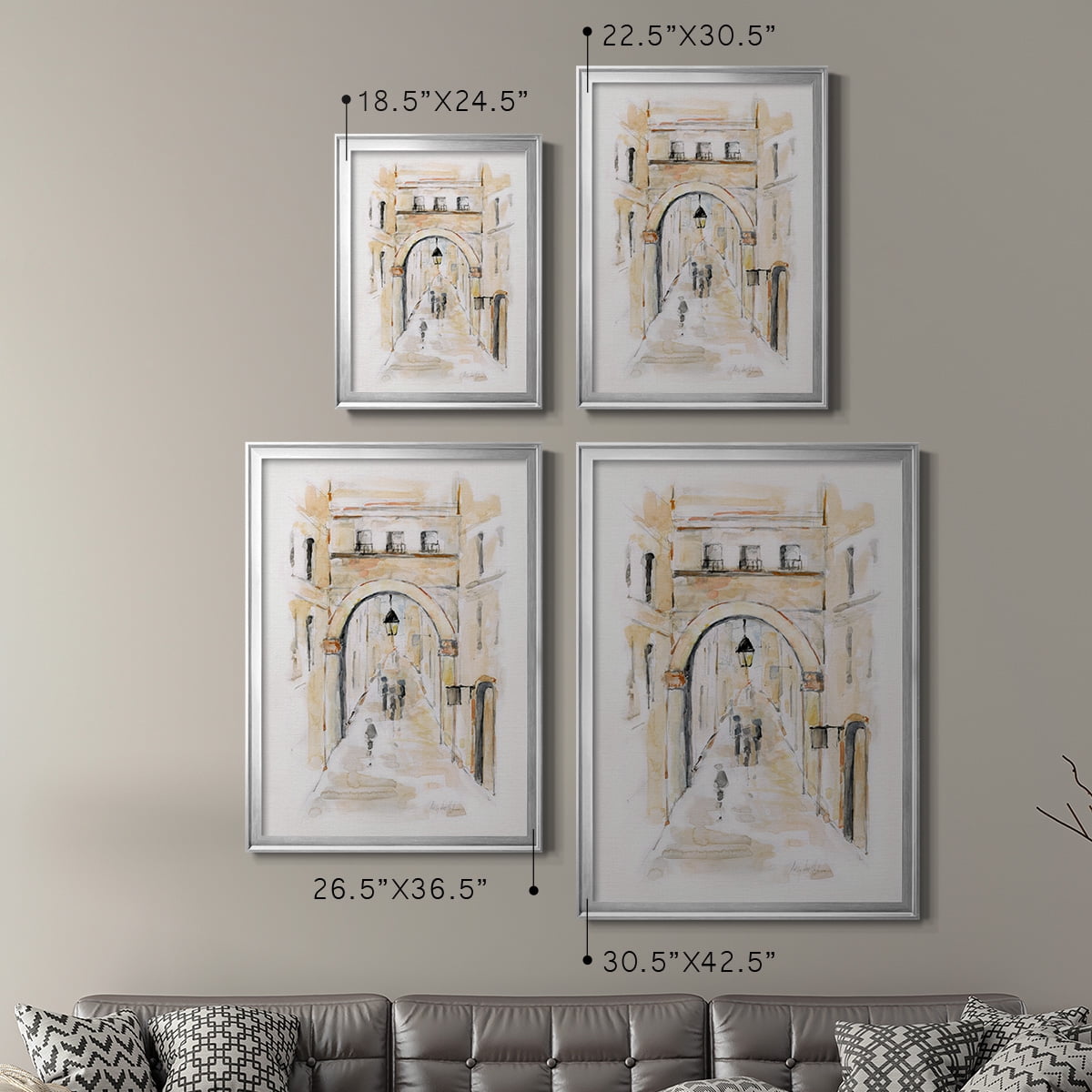 Venice Market Day I Classic Wall Art, Premium Framed Print, Vintage Market Scene - Ready to Hang