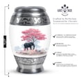 thumbnail image 2 of Elephant Cremation Urns For Mom -1 Large Memorial Urns For Adult For Ashes - Pink Keepsake Urn For Adult Male Set Of 4 - Blue Mini Funeral Urn For Human Ashes For Female (10&3) Inch Combo, 2 of 7