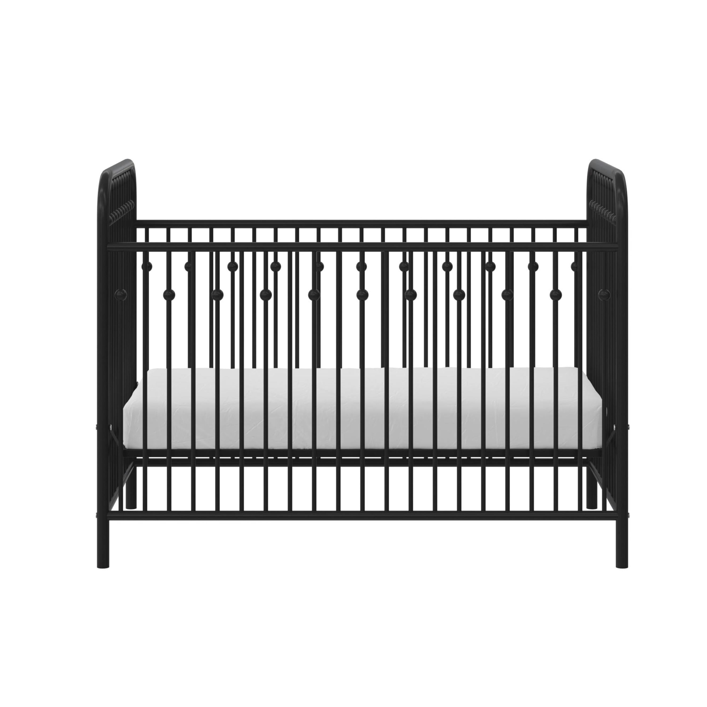 Little Seeds Monarch Hill Ivy Metal Baby Crib, Black