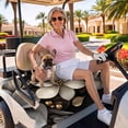 thumbnail image 3 of Golf Cart Seat Covers for 2 Seater,Gold Black Flower Microfiber Cart Seat Towel Blanket,Blossoming Botanical Prints Leaf Absorbent Breathable Non Slip Bench Seats Protector for Golf Course 51"x31", 3 of 9