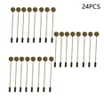 thumbnail image 4 of Pin de solapa de bandeja redonda plana, broche de seguridad de acero inoxidable, camisa, sombrero, accesorios de bisutería DIY, regalo, tapón de tubo redondo de bronce, paquete de 24, 4 of 7