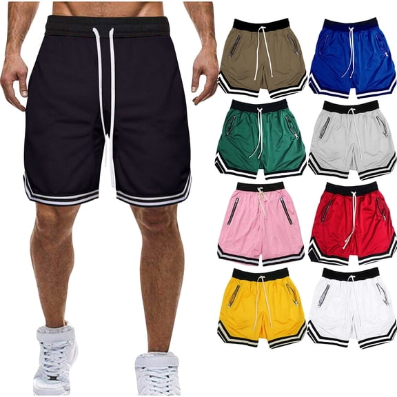 Dgankt Men's Clothing Men's 2-in-1 Active Basketball Shorts - Quick-Dry Athletic Shorts with Pockets for Gym, Training, Running, Pickup Games & Casual Streetwear S-5XL