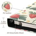 thumbnail image 3 of FORMRS 3 Ring Photo Album 4"x6" Self Adhesive Large Capacity PU Leather Cover, Small Strawberry Pattern, 3 of 8