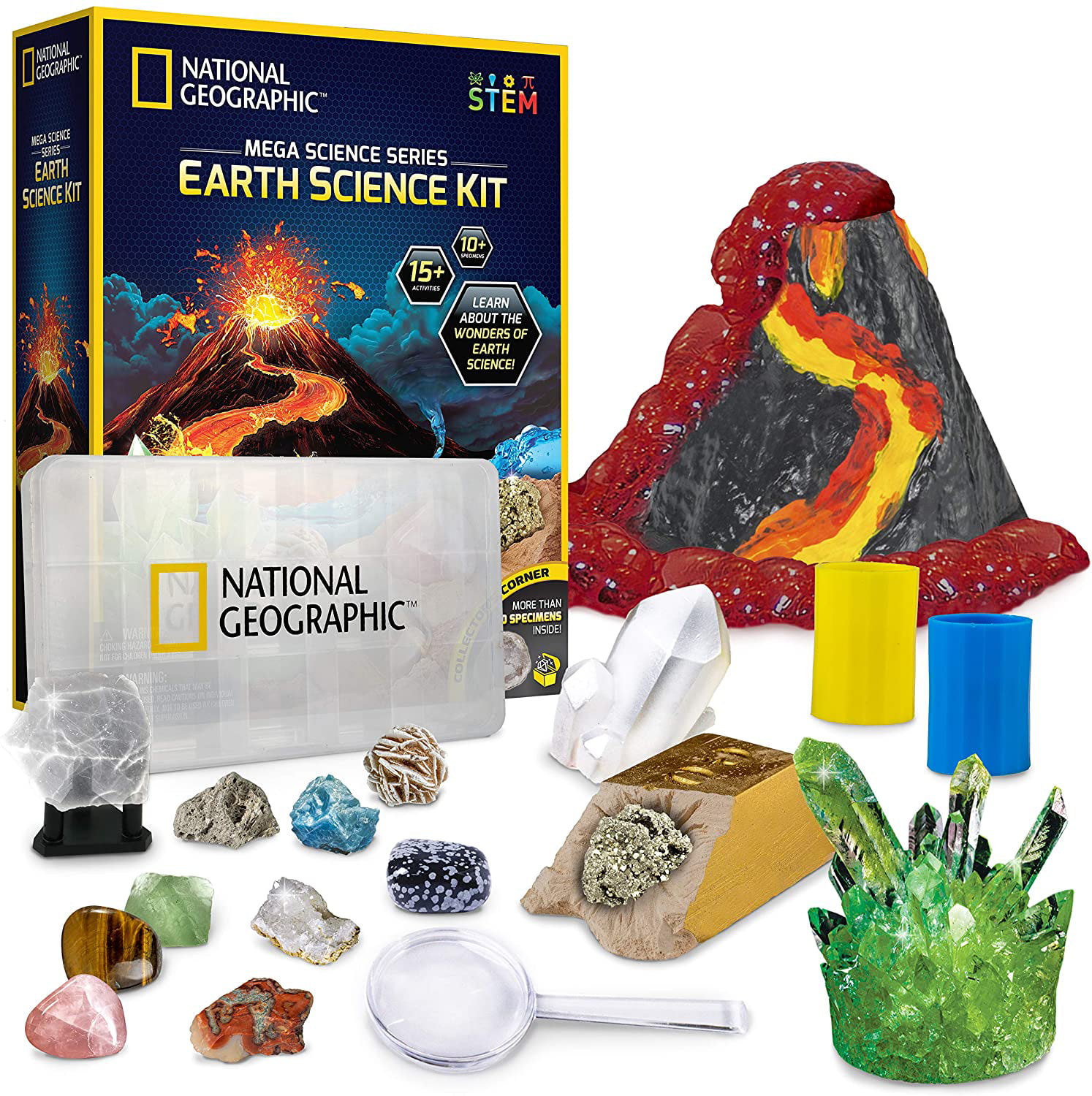 Children's Make Your Own Crystals Volcano Tornado Snow Science Experiment Kit 