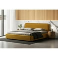 thumbnail image 6 of Pemberly Row Upholstered Platform King Bed in Mustard Boucle Fabric, 6 of 10