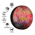thumbnail image 4 of Fuzoiu Fireworks Print Universal Spare Tire Cover with Buckle Strap, Waterproof Wheel Covers for Jeep, Trailer, RV, Truck and All Car-15 inch, 4 of 6
