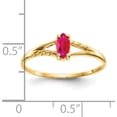 thumbnail image 3 of 14K Yellow Gold Ruby Birthstone Ring (Size 7) Made In India xbr184, 3 of 5