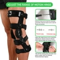 thumbnail image 4 of Komzer ACL Knee Brace, Functional Knee Support for PCL/MCL/Ligament Sports Injuries/Meniscus Tear/Knee Joint Pain, Adjustable Hinged Orthopedic Knee Orthosis (Black, XXL/R), 4 of 8