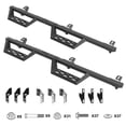 thumbnail image 3 of Side Steps Running Board Compatible for 2007-2018 Jeep Wrangler JK JKU Unlimited 4 Doors Only Black Powder Coated Steel Rock Rails Nerf Bars, 3 of 14