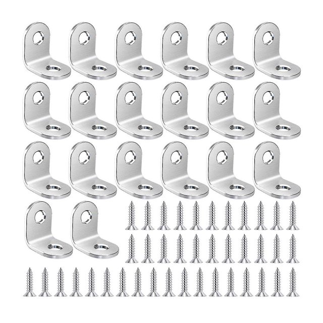 Placas de soporte de acero chapadas en zinc brillante, 20*20 mm20 uds. Kaili Sencillez