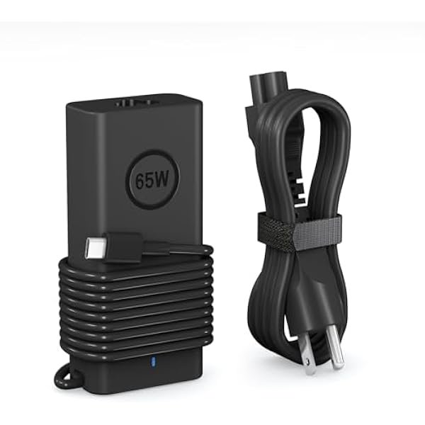 wonima11 65W USB C Laptop Charger Compatible with Dell Latitude 5000-3340 3440 3540 5340 5440 5540 7340 7440 7640 9440 2in1,XPS Chromebook AC Adapter Power Cord