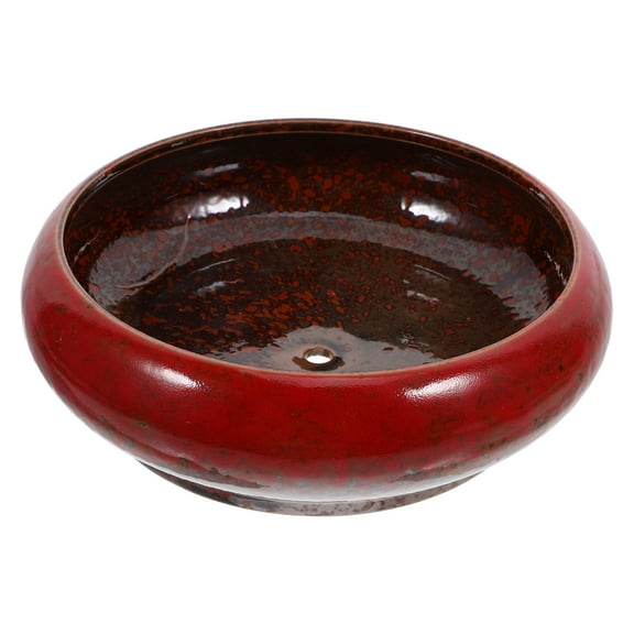 Worgeous 1pc Ceramic Hydroponic Flowerpot for Succulent Daffodil Garden Plant Pot