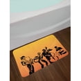 thumbnail image 2 of Jazz Music Bath Mat, Silhouette of Jazz Quartet Performing on Stage Acoustic Passion Old Style Art, Non-Slip Plush Mat Bathroom Kitchen Laundry Room Decor, 29.5 X 17.5 Inches, Mustard Black, Ambesonne, 2 of 2