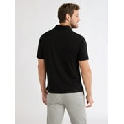 Free Assembly Mens Cotton Polo Shirt with Short Sleeves, Sizes XS-3XL