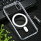 thumbnail image 2 of Funda Magsafe para iPhone Xs Max, anillo magnético simple, todo incluido, cristal acrílico transparente, PC + TPU, a prueba de golpes (transparente), 2 of 5