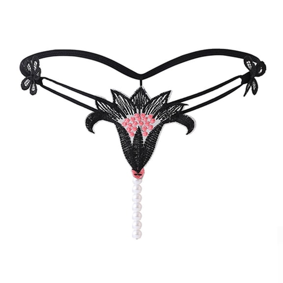 Padded Butt Underwear for Women Black Underwear Women's Thong Crotch Pearl Underwear Briefs Underwear Women Pack Plus Size Black XL