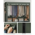 thumbnail image 4 of Portable Closet Clothes Wardrobe Organizer with Corver Clothing Rack with 4 Hanging Rods and Shelves for Bedroom Living Room Sage Green, 4 of 7