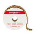 thumbnail image 3 of (4 pack) Simplicity Trim, Burgundy 5/8 inch Metallic Gold Gimp Trim Great for Apparel, Home Decorating, and Crafts, 2 Yards, 1 Each, 3 of 7
