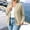 Khaki, variant on Womens Bomber Jacket with Pockets- Zip Up Long Sleeve Lightweight Casual Track Jackets Fall Outwear Gray Size 2XL