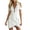 White, variant on Women's Off-the-Shoulder Denim Short Sleeve Dress with zipper